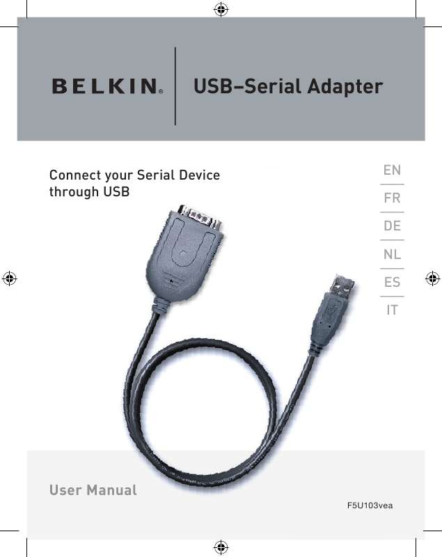 Guide utilisation  BELKIN ADAPTATEUR USB #F5U103VEA  de la marque BELKIN