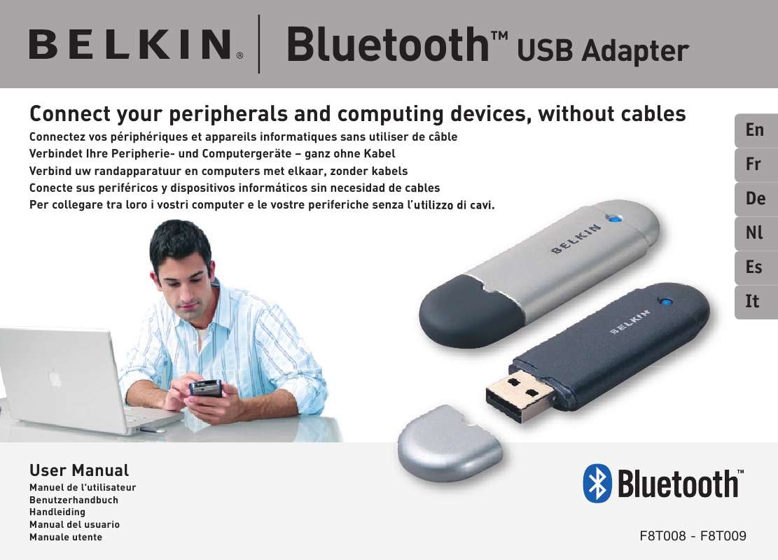 Guide utilisation  BELKIN ADAPTATEUR USB BLUETOOTH #F8T008FR  de la marque BELKIN