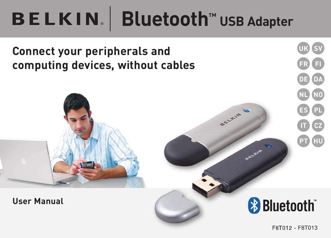 Guide utilisation  BELKIN ADAPTATEUR USB BLUETOOTH™-10 MÈTRES #F8T013FR  de la marque BELKIN