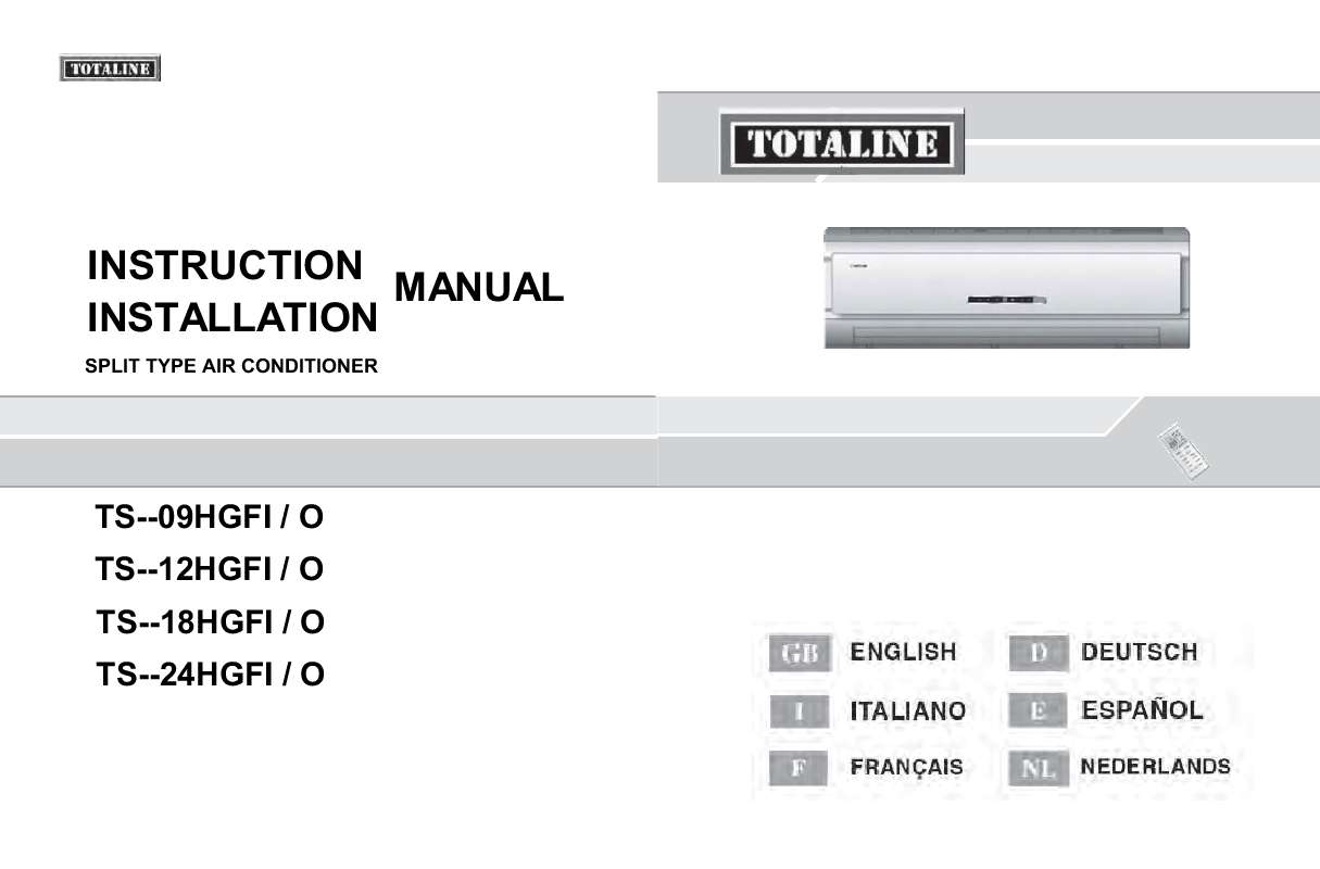 Guide utilisation  TOTALINE TS-09HGFI-O  de la marque TOTALINE
