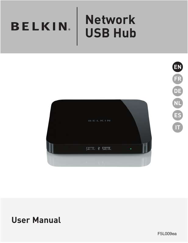 Guide utilisation  BELKIN HUB USB RÉSEAU #F5L009EA  de la marque BELKIN