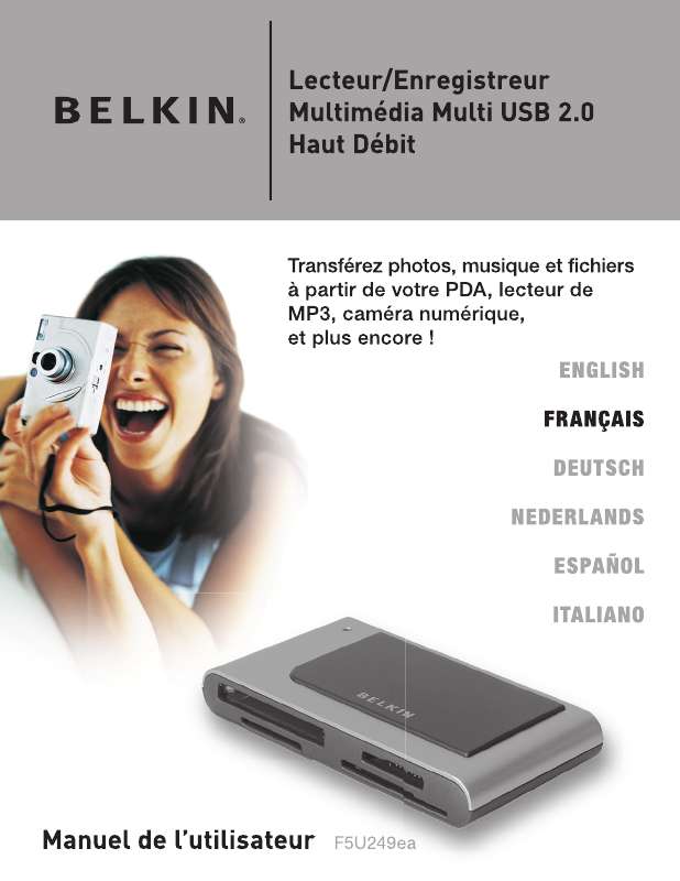 Guide utilisation  BELKIN LECTEUR ENREGISTREUR MULTIMEDIA USB  de la marque BELKIN