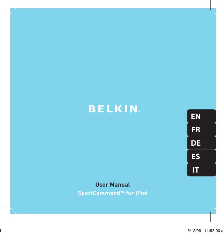 Guide utilisation  BELKIN SPORTCOMMAND FOR IPOD  de la marque BELKIN