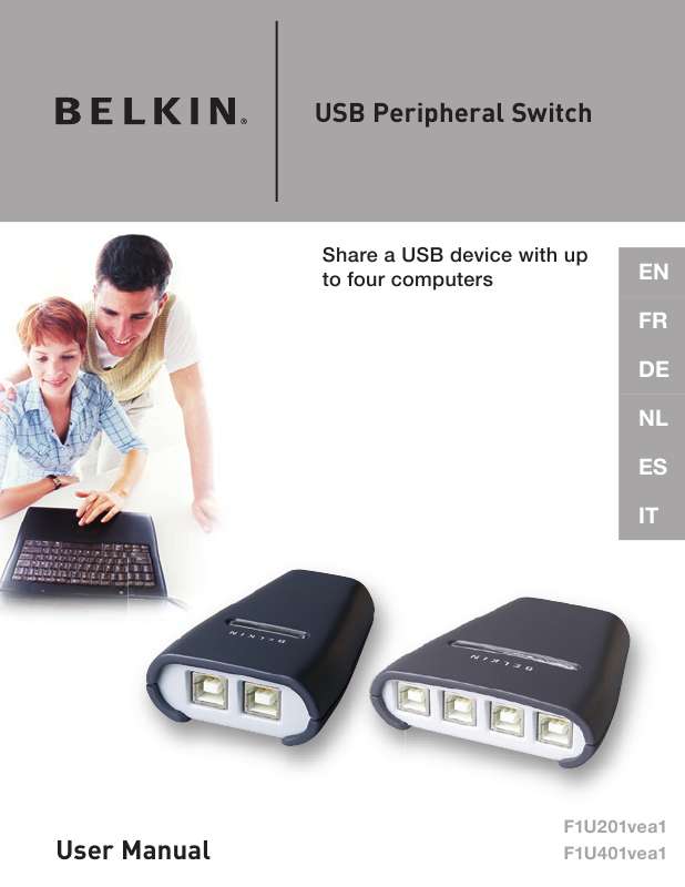 Guide utilisation  BELKIN SWITCH POUR PÉRIPHÉRIQUES USB 2X1 #F1U201EA  de la marque BELKIN