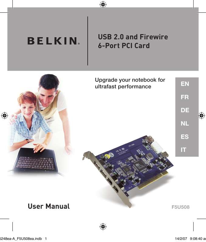 Guide utilisation  BELKIN USB 2.0 AND FIREWIRE 6-PORT PCI CARD  de la marque BELKIN