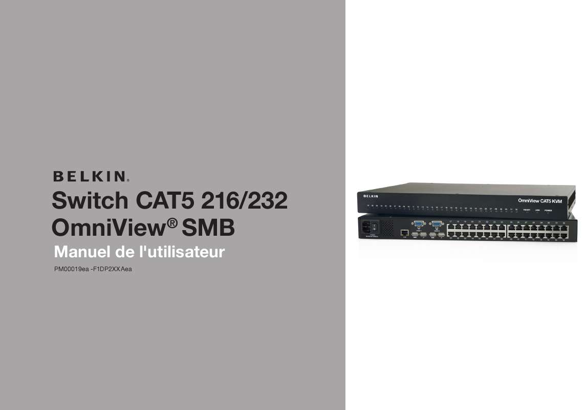 Guide utilisation  BELKIN SWITCH CAT5 216 OMNIVIEW® SMB #F1DP216AEA  de la marque BELKIN