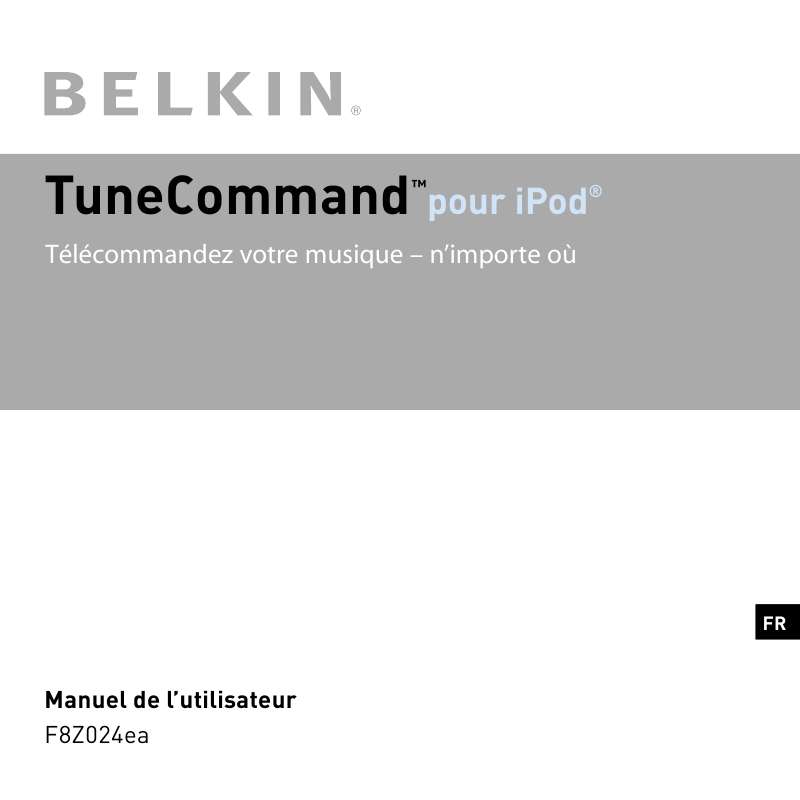 Guide utilisation  BELKIN TUNECOMMAND™POUR IPOD® #F8Z024EA  de la marque BELKIN