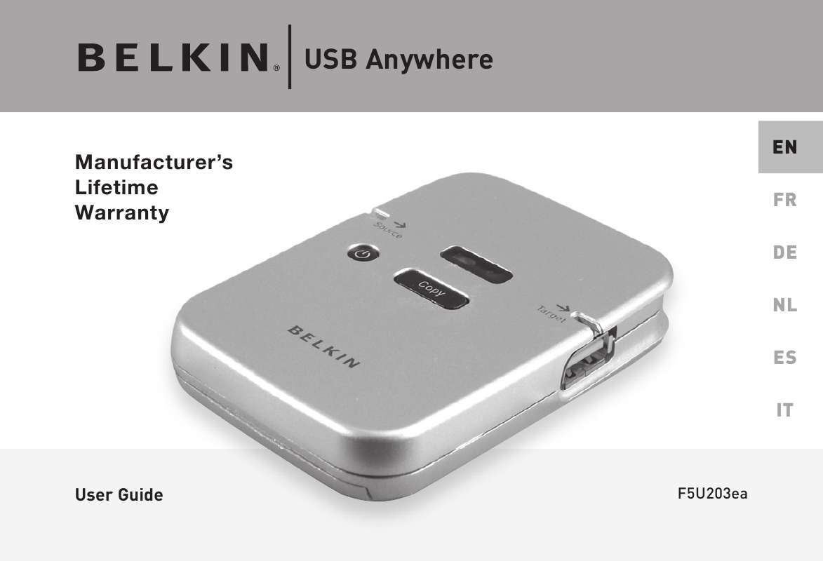 Guide utilisation  BELKIN USB ANYWHERE #F5U203EA  de la marque BELKIN