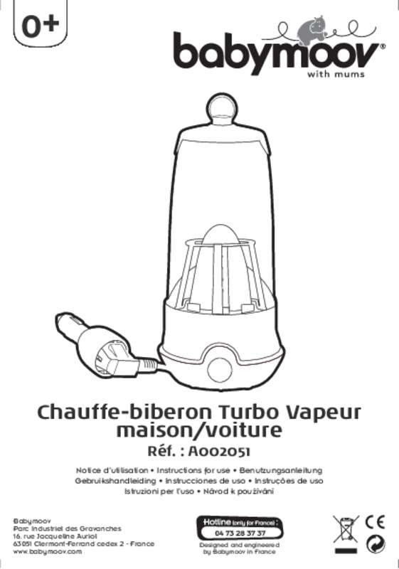 Guide utilisation BABYMOOV TURBO VAPEUR  de la marque BABYMOOV