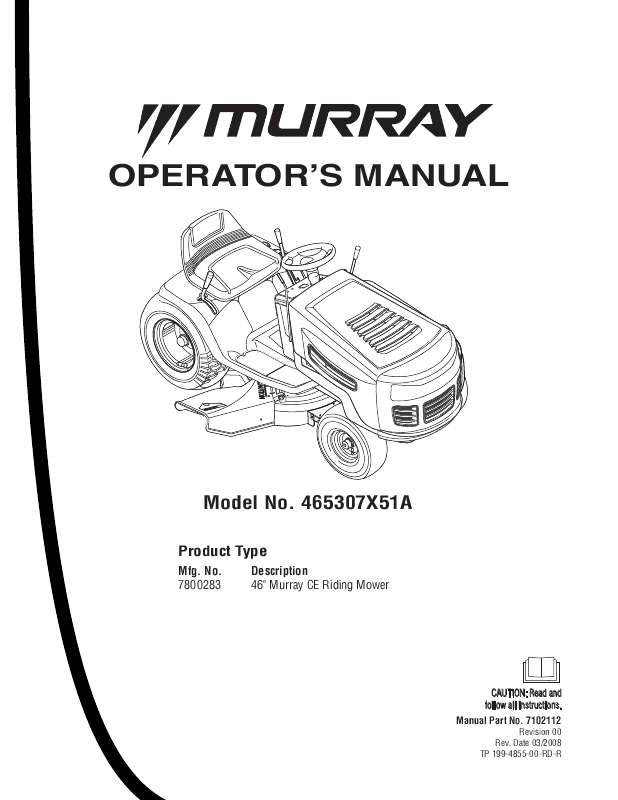 Guide utilisation  MURRAY 465618X51  de la marque MURRAY