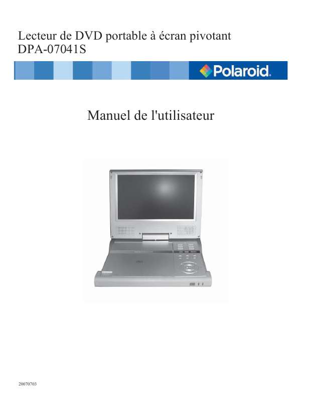 Guide utilisation  POLAROID DPA-07041S  de la marque POLAROID
