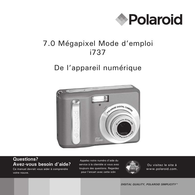 Guide utilisation POLAROID I737  de la marque POLAROID