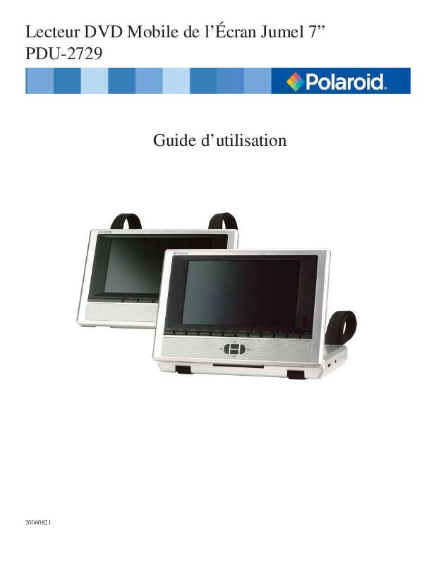 Guide utilisation  POLAROID PDU-2729  de la marque POLAROID