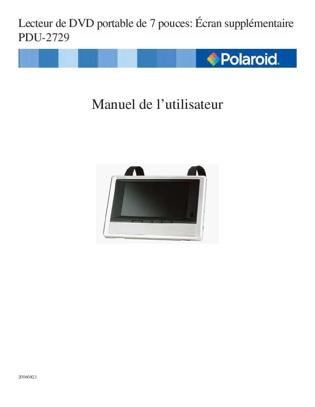 Guide utilisation  POLAROID PDU-2729 (EXTRA SCREEN)  de la marque POLAROID
