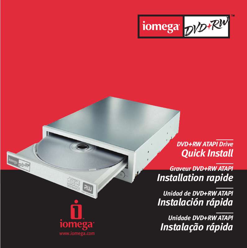 Guide utilisation  IOMEGA DVD+RW 4X2.4X12  de la marque IOMEGA