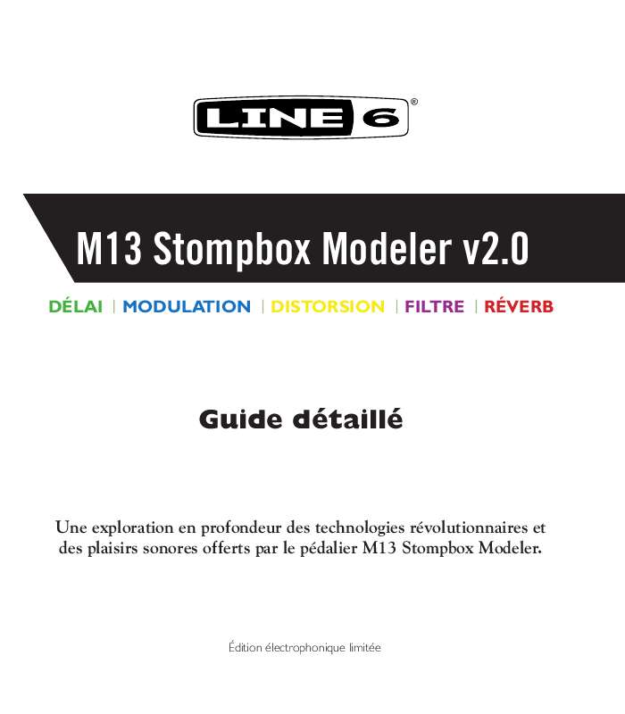 Guide utilisation LINE 6 M13 2.0  de la marque LINE 6