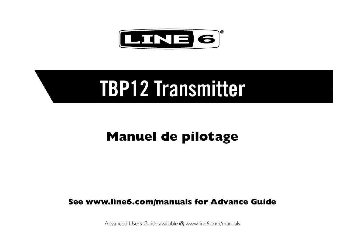 Guide utilisation LINE 6 TBP12  de la marque LINE 6