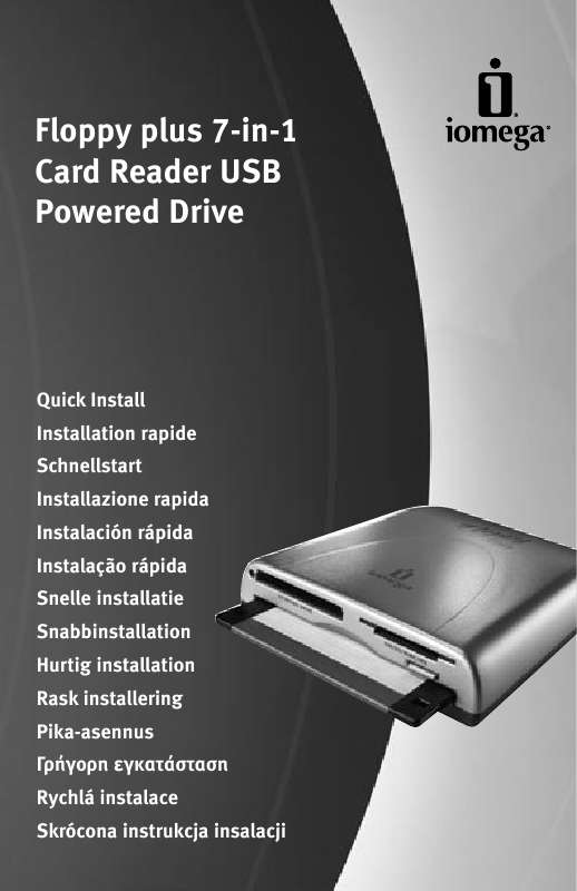 Guide utilisation  IOMEGA FLOPPY PLUS 7-IN-1 CARD READER USB POWERED DRIVE  de la marque IOMEGA