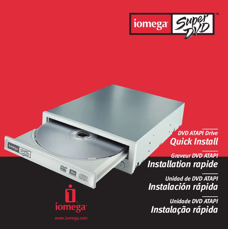 Guide utilisation  IOMEGA SUPER DVD WRITERALL-FORMAT INTERNE  de la marque IOMEGA