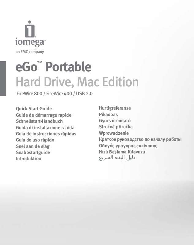 Guide utilisation  IOMEGA EGO PORTABLE FIREWIRE 400  de la marque IOMEGA