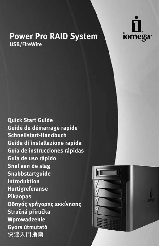 Guide utilisation  IOMEGA POWER PRO RAID SYSTEM FIREWIRE  de la marque IOMEGA