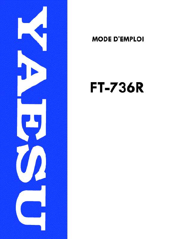 Guide utilisation YAESU FT-736R  de la marque YAESU
