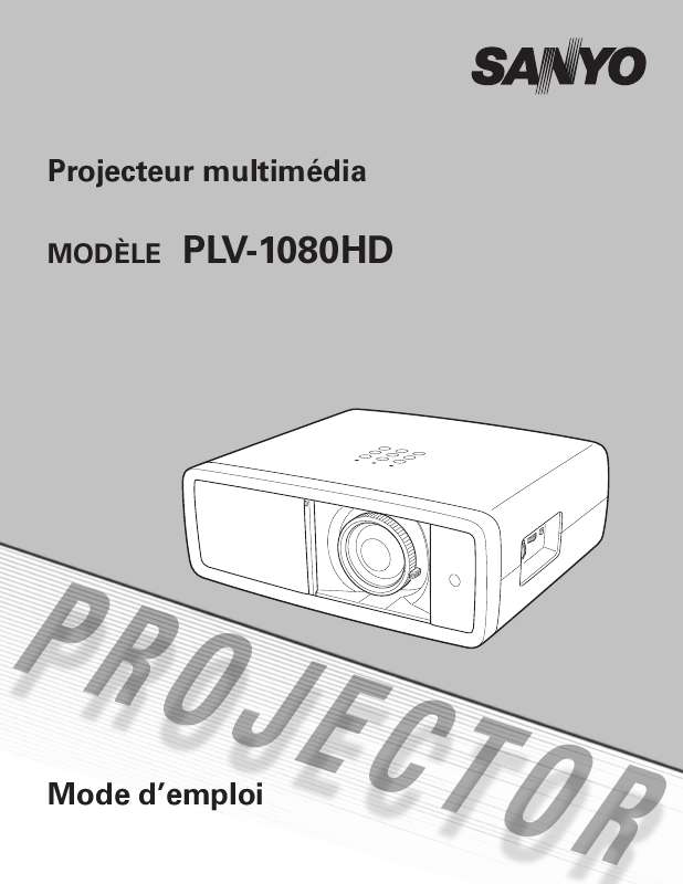 Guide utilisation SANYO PLV-1080HD  de la marque SANYO