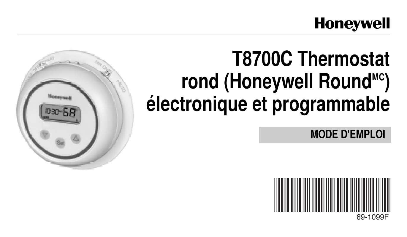 Guide utilisation HONEYWELL T8700C  de la marque HONEYWELL
