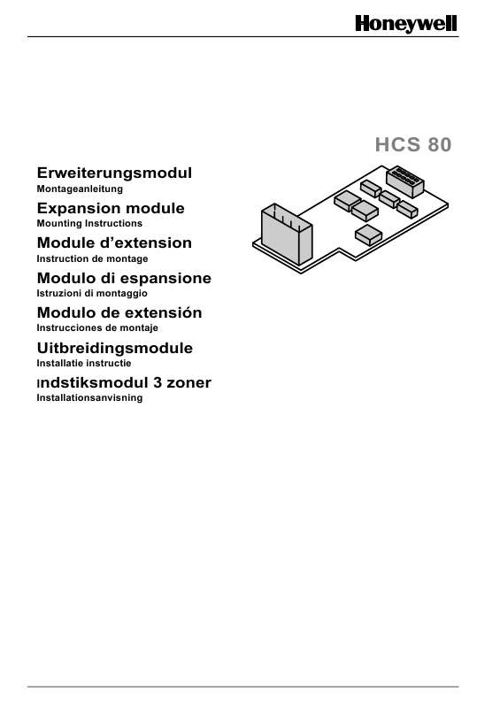 Guide utilisation HONEYWELL HCS 80  de la marque HONEYWELL