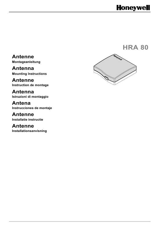 Guide utilisation HONEYWELL HRA 80  de la marque HONEYWELL