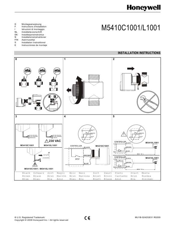 Guide utilisation HONEYWELL M5410C1001  de la marque HONEYWELL