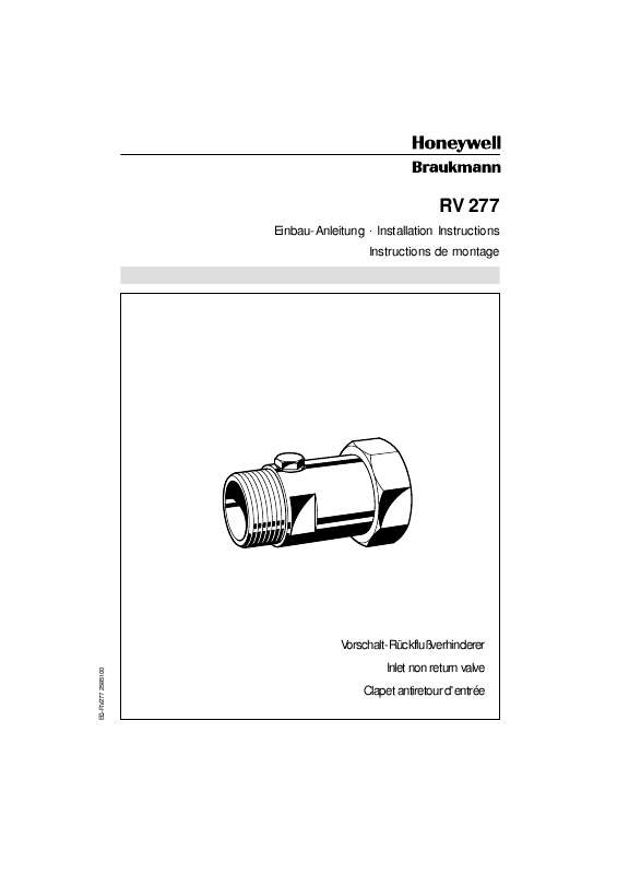 Guide utilisation HONEYWELL RV277  de la marque HONEYWELL