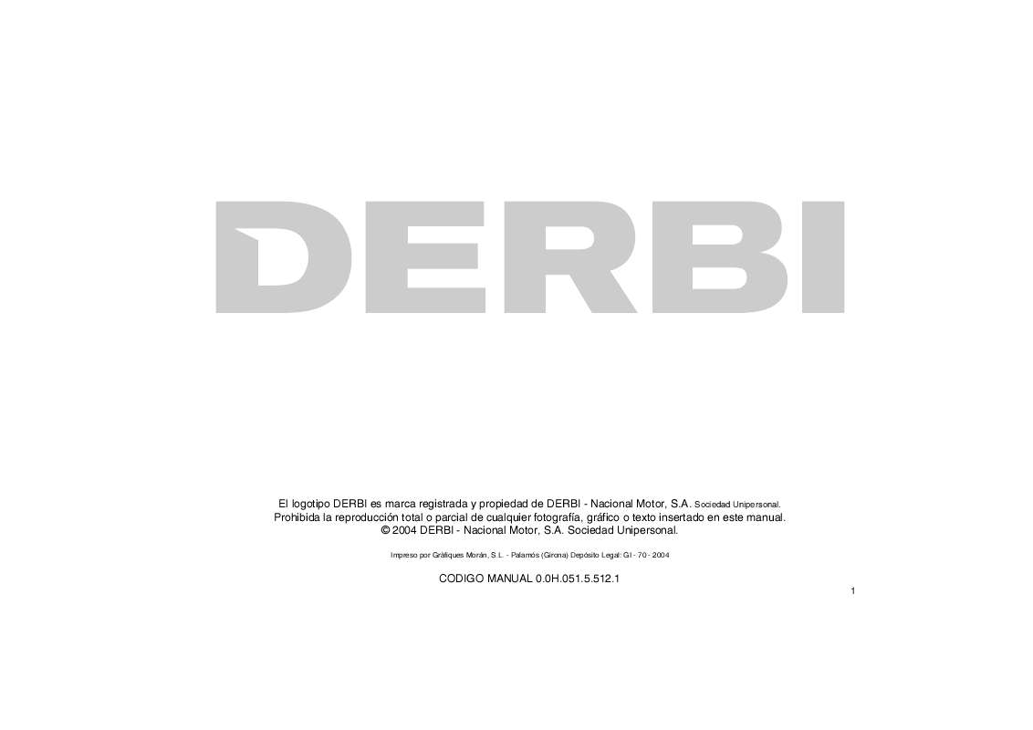 Guide utilisation  DERBI SENDA R DRD RACING  de la marque DERBI