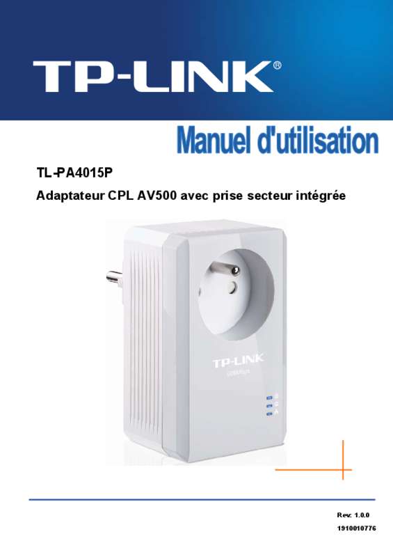 Guide utilisation TP-LINK PA4015  de la marque TP-LINK