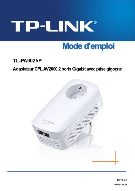 Guide utilisation TP-LINK TL-PA9025P  de la marque TP-LINK