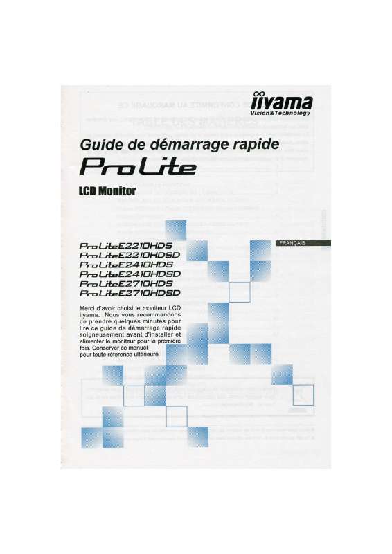 Guide utilisation IIYAMA PROLITE E2210HDS  de la marque IIYAMA