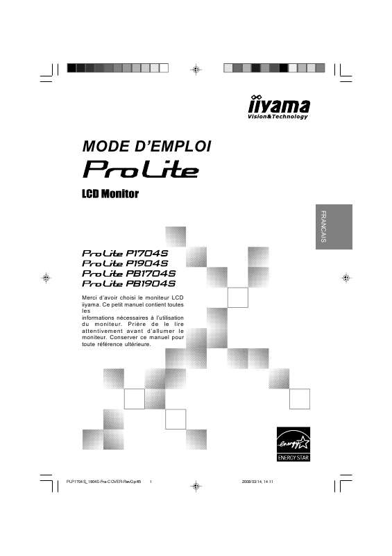 Guide utilisation IIYAMA PROLITE P1904S  de la marque IIYAMA