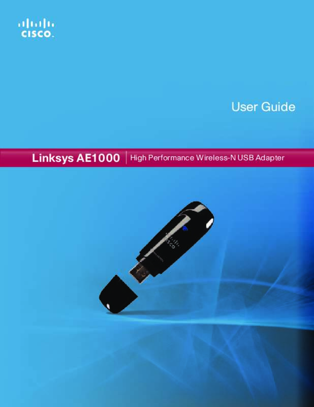Guide utilisation  LINKSYS AE1000  de la marque LINKSYS