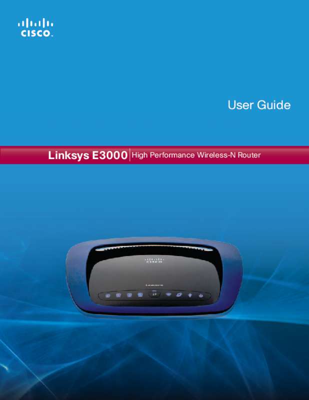 Guide utilisation  LINKSYS E3000  de la marque LINKSYS