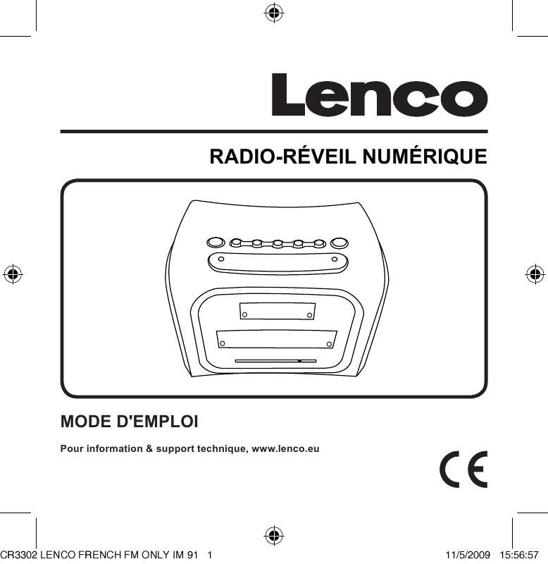 Guide utilisation LENCO CR-3302  de la marque LENCO