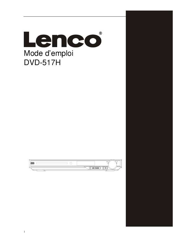 Guide utilisation LENCO DVD-517 H  de la marque LENCO