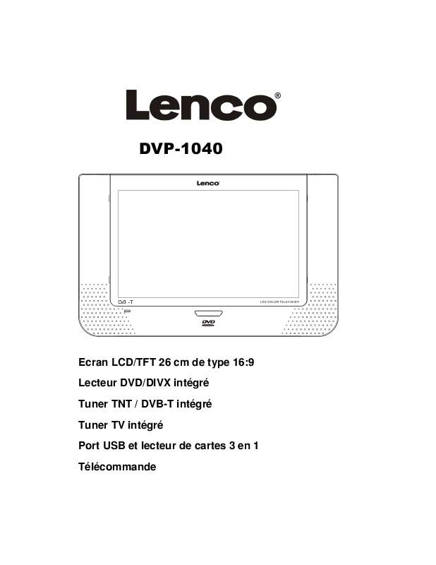 Guide utilisation LENCO DVP-1040  de la marque LENCO