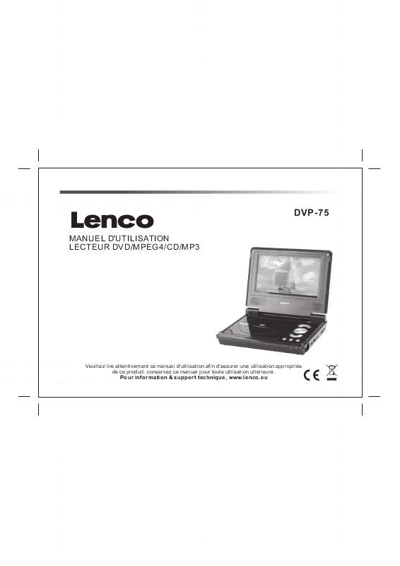 Guide utilisation LENCO DVP-75  de la marque LENCO