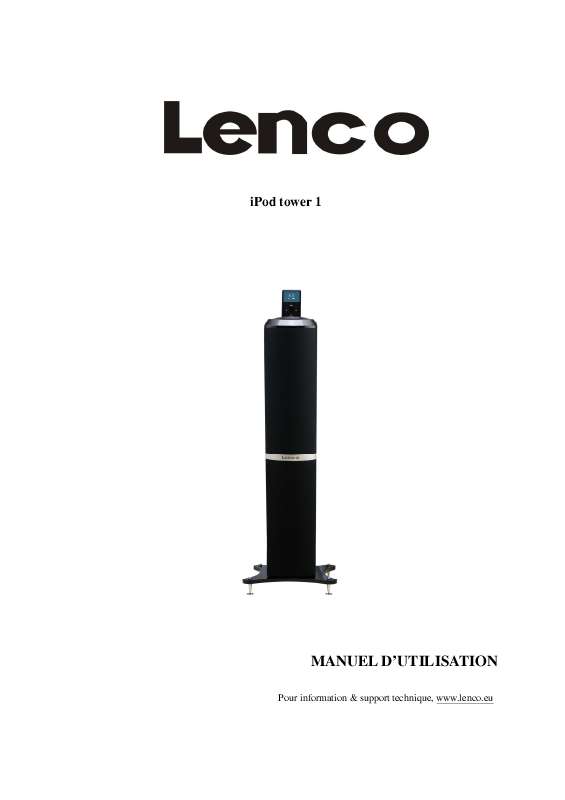 Guide utilisation LENCO IPOD TOWER 1  de la marque LENCO