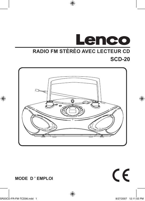 Guide utilisation  LENCO SCD-20  de la marque LENCO