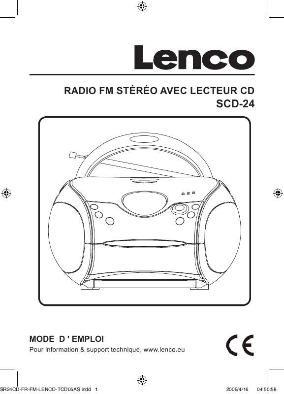 Guide utilisation  LENCO SCD-24  de la marque LENCO