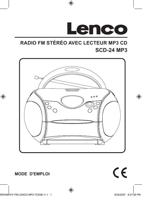 Guide utilisation LENCO SCD-24 MP3  de la marque LENCO