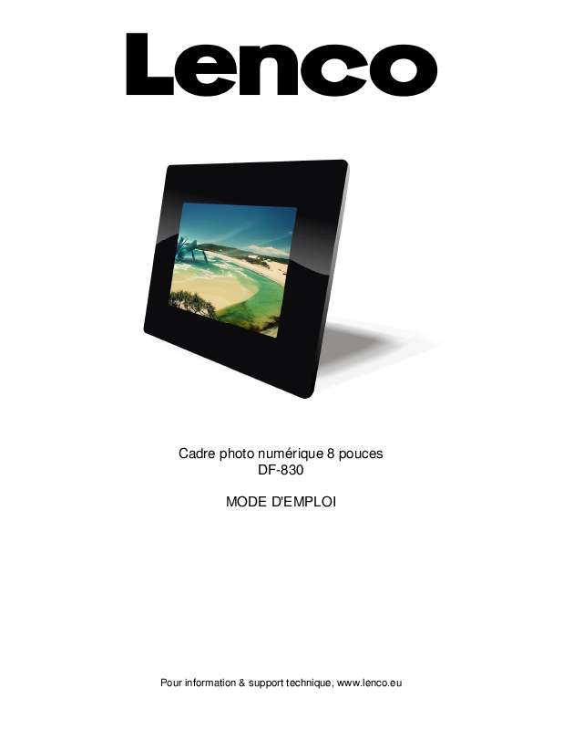 Guide utilisation  LENCO DF-830  de la marque LENCO