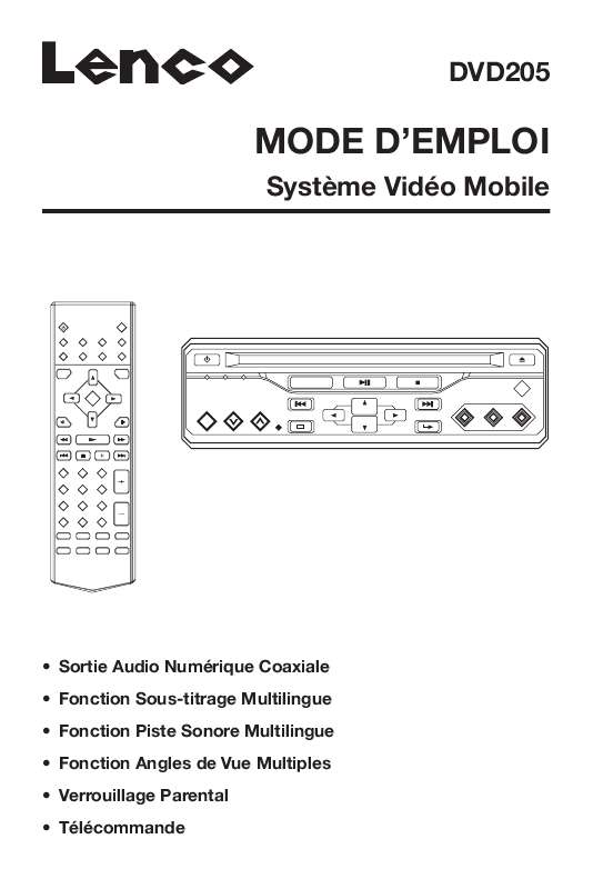 Guide utilisation LENCO DVD-205  de la marque LENCO