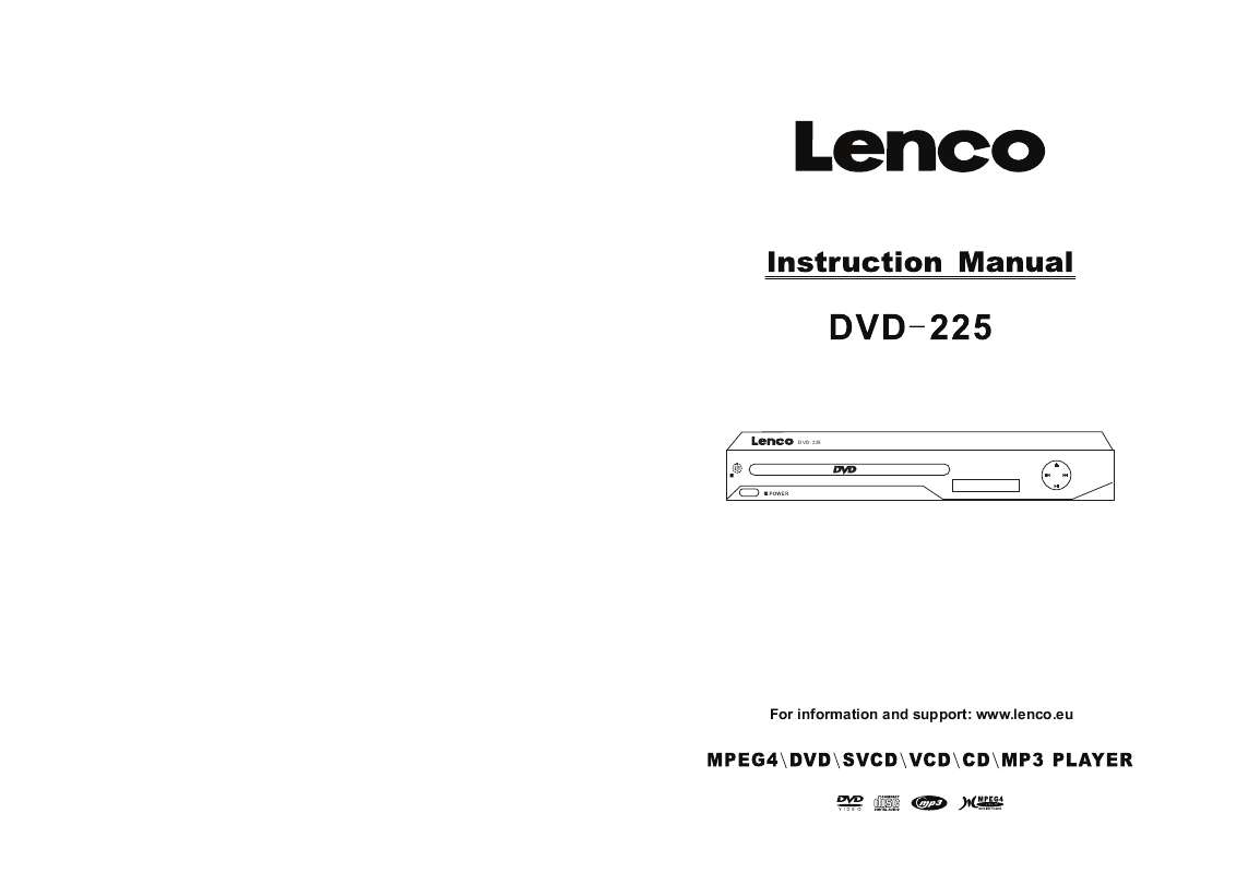 Guide utilisation LENCO DVD-225  de la marque LENCO